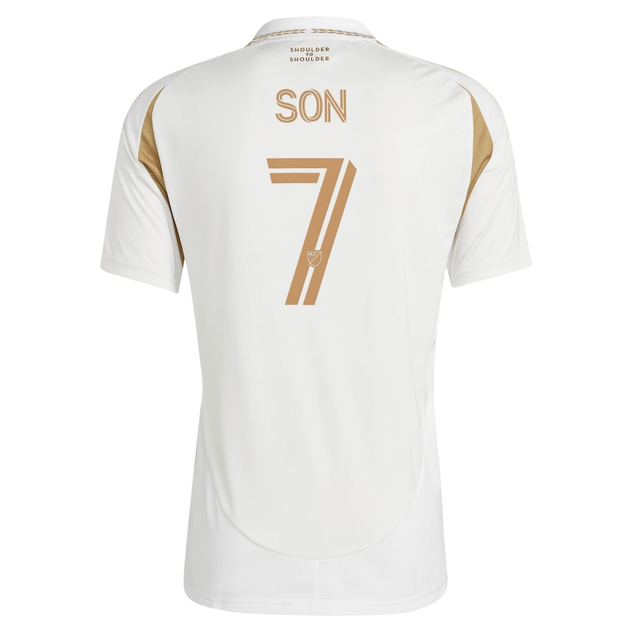 Son Heung-Min LAFC adidas Youth 2025 Secondary Replica Player Jersey - White - Image 3