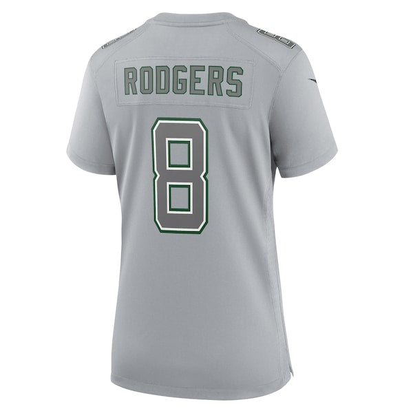 Aaron Rodgers New York Jets Nike Women's Atmosphere Fashion Game Jersey - Heather Gray - Image 3