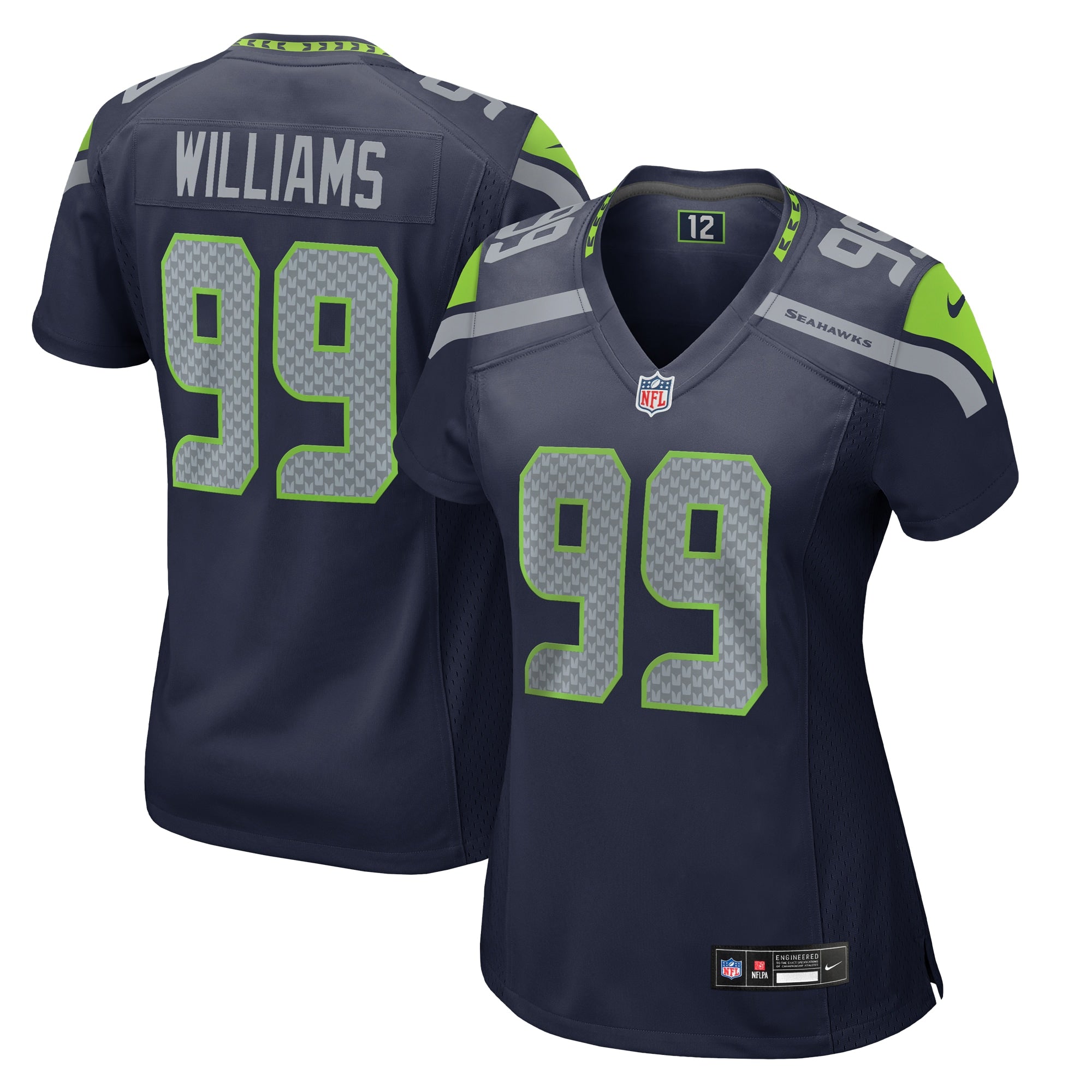 Leonard Williams Seattle Seahawks Nike Women's Team Game Jersey - College Navy/Navy - Image 13