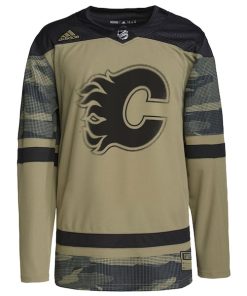 Alternative view of Calgary Flames adidas Logo Military Appreciation Team Authentic Practice Jersey - Camo