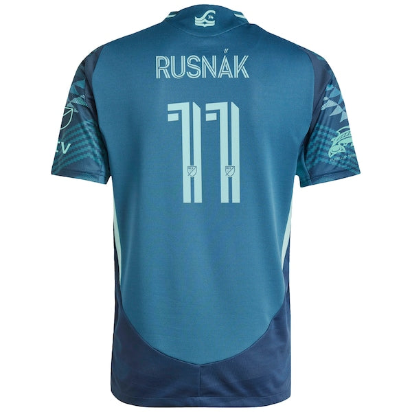Albert Rusnak Seattle Sounders FC adidas 2025 The Salish Sea Kit Authentic Player Jersey - Blue - Image 3