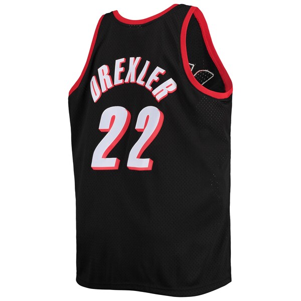 Clyde Drexler Portland Trail Blazers 1991/92 Big & Tall Hardwood Classics Swingman Jersey - Black - Image 3