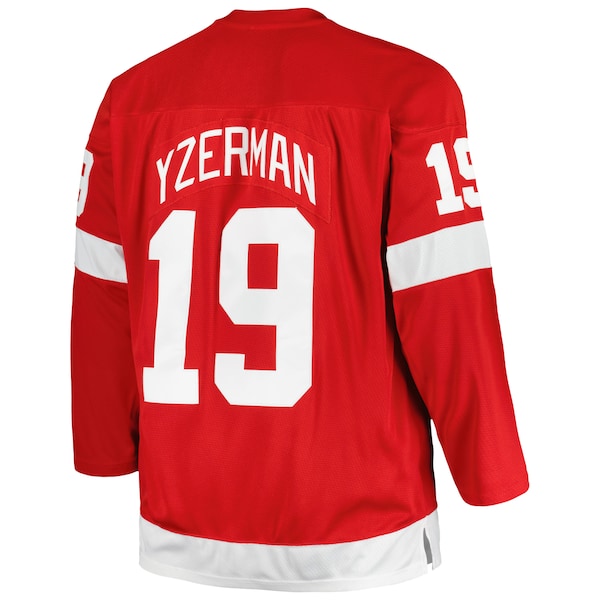 Steve Yzerman Detroit Red Wings Big & Tall Captain Patch Blue Line Player Jersey - Red - Image 3
