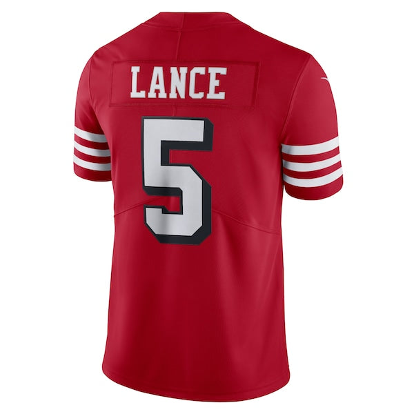 Trey Lance San Francisco 49ers Nike Alternate Vapor Limited Jersey - Scarlet/Scarlet/White - Image 4