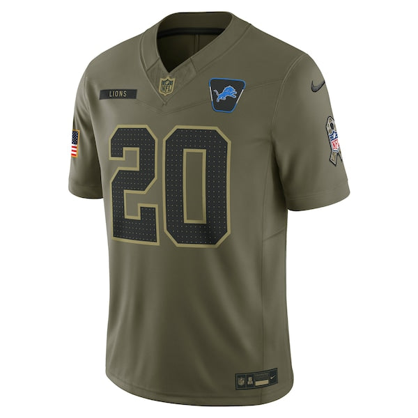 Barry Sanders Detroit Lions Nike 2025 Salute to Service Retired Limited Jersey - Olive - Image 2