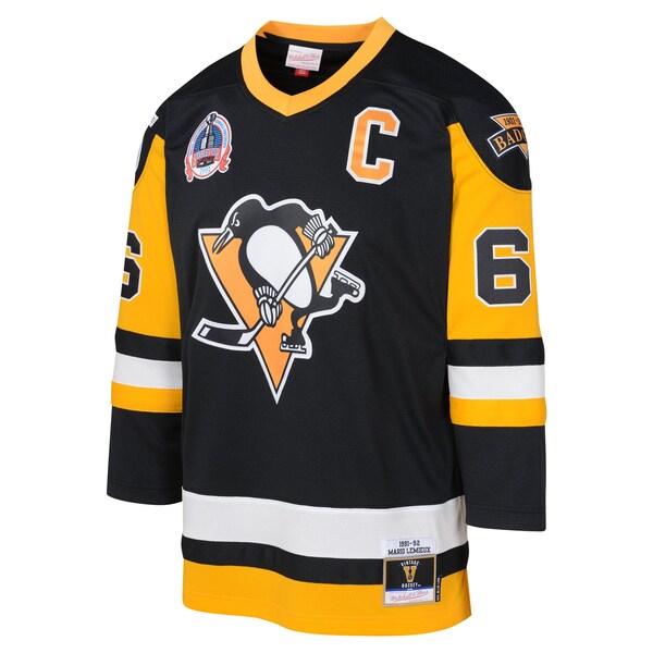 Mario Lemieux Pittsburgh Penguins Youth 1991-92 Blue Line Player Jersey - Black - Image 2