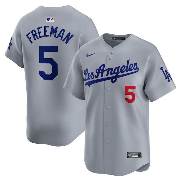 Freddie Freeman Los Angeles Dodgers Nike Away Limited Player Jersey - Gray/White - Image 2