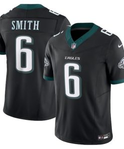 Alternative view of DeVonta Smith Philadelphia Eagles Nike Alternate Vapor F.U.S.E. Limited Jersey - Black/Green/White