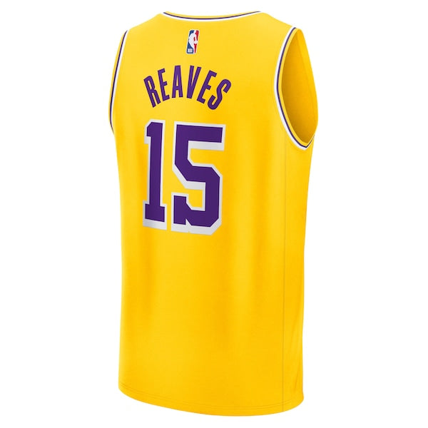 Austin Reaves Los Angeles Lakers Youth Fast Break Replica Jersey - Gold - Icon Edition - Image 3