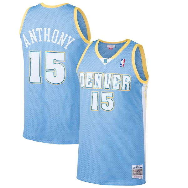 Carmelo Anthony Denver Nuggets Hardwood Classics Swingman Jersey - Light Blue