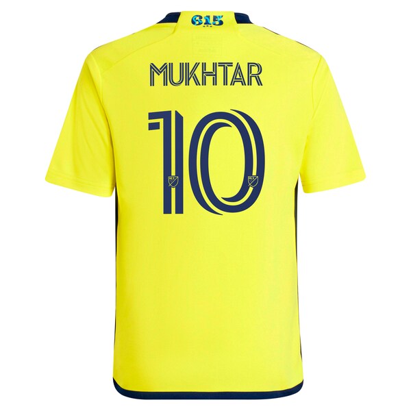 Hany Mukhtar Nashville SC adidas Youth 2024 The 615 Kit Replica Player Jersey - Yellow - Image 3