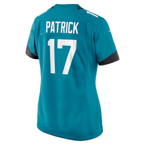 Tim Patrick Jacksonville Jaguars Nike Women's Team Game Jersey - Teal - Image 3