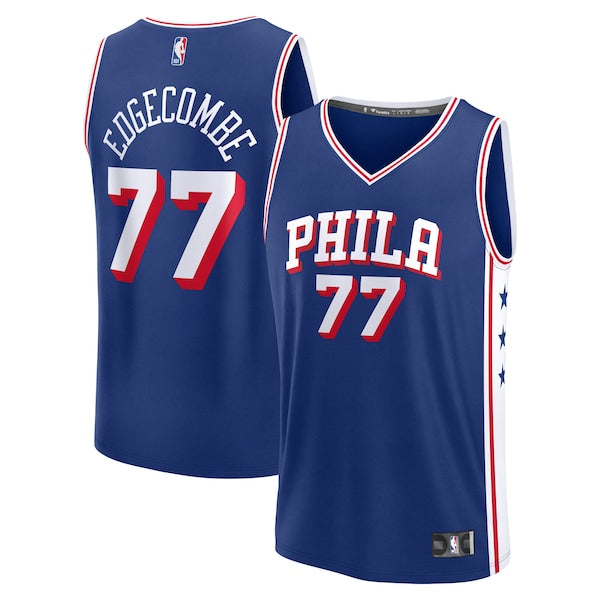 V. J. Edgecombe Philadelphia 76ers 2025 NBA Draft First Round Pick Fast Break Replica Jersey - Icon Edition - Royal