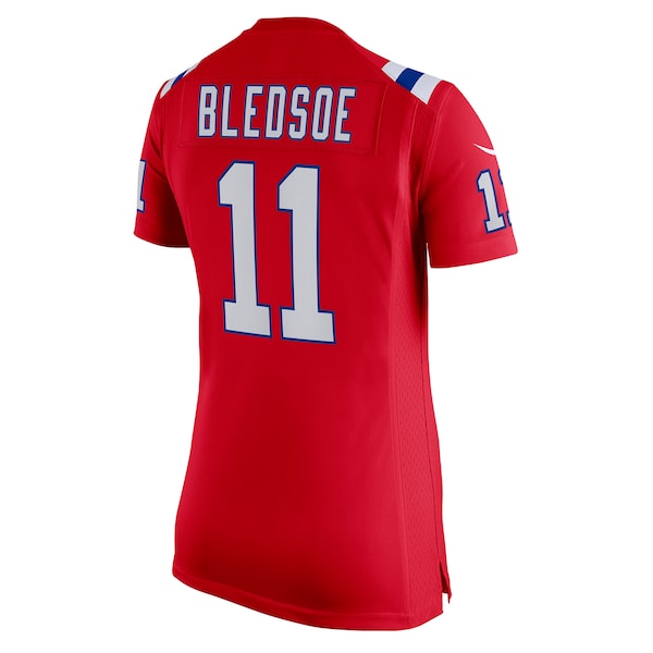 Drew Bledsoe New England Patriots Nike Women's Retired Game Jersey - Red/Navy - Image 4