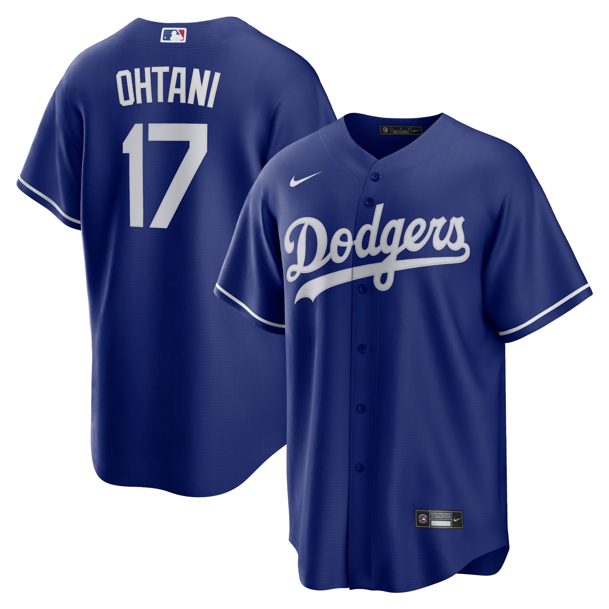Shohei Ohtani Los Angeles Dodgers Nike Away Replica Player Jersey - Gray/Royal/White - Image 7