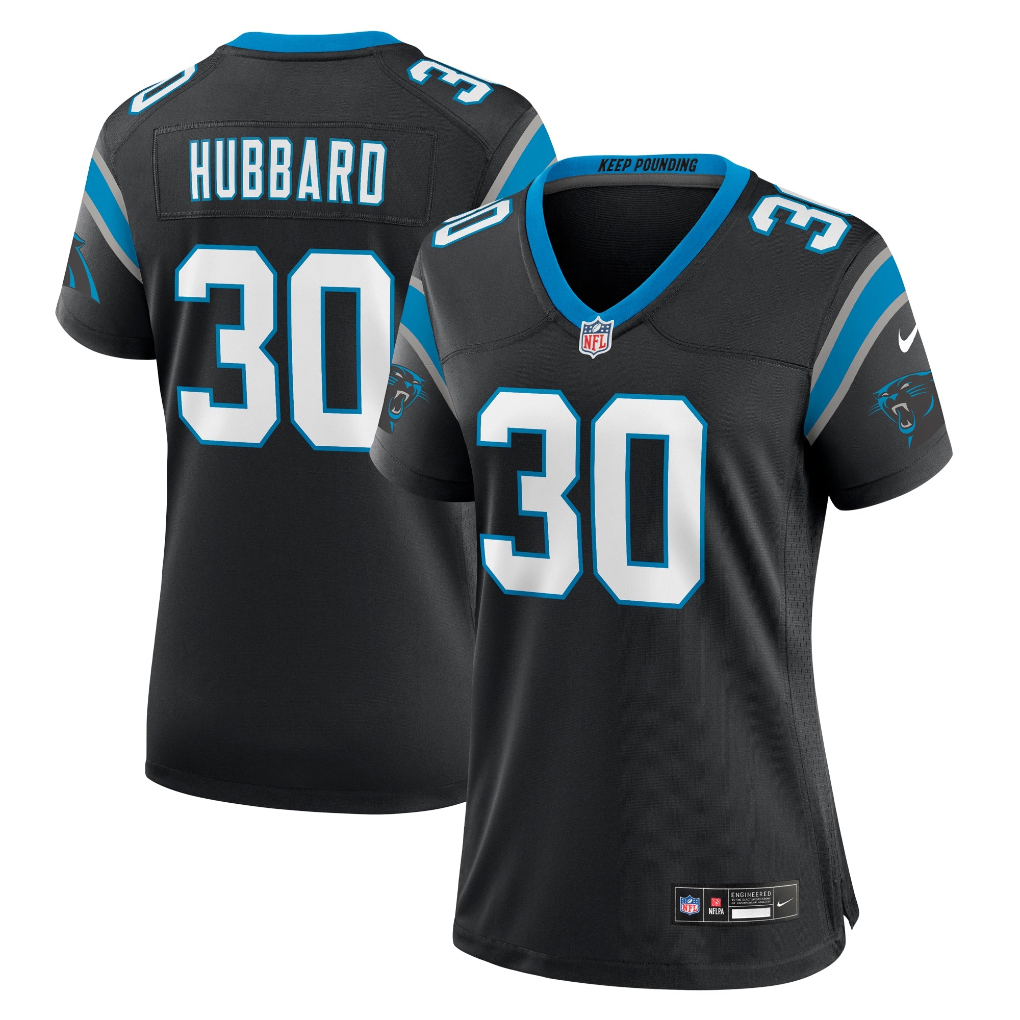 Chuba Hubbard Carolina Panthers Nike Women's Alternate Game Jersey - Blue/Black - Image 5