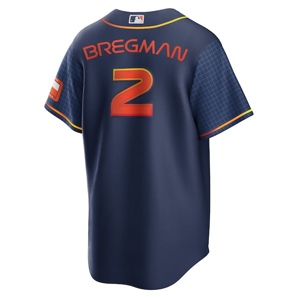 Alex Bregman Houston Astros Nike 2022 City Connect Replica Player Jersey - Navy - Image 3