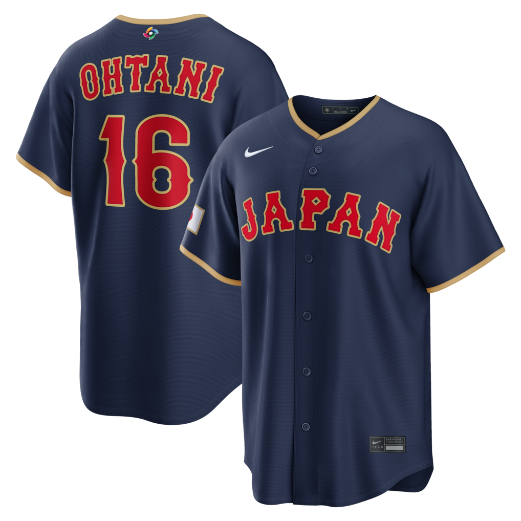 Shohei Ohtani Japan Baseball Nike 2026 World Baseball Classic Home Stadium Jersey - White/Navy - Image 3