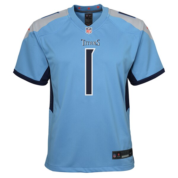 Cameron Ward Tennessee Titans Nike Youth Team Game Jersey - Light Blue/White - Image 3