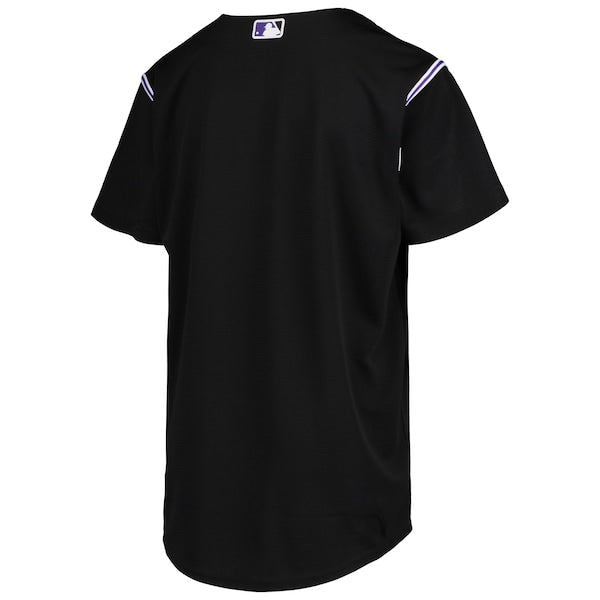 Colorado Rockies Nike Youth Alternate Replica Team Jersey - Black - Image 3