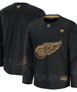 Detroit Red Wings  2024 Military Appreciation Practice Jersey - Black