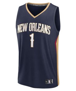 Alternative view of Zion Williamson New Orleans Pelicans  Fast Break Replica Player Jersey - Icon Edition - Navy