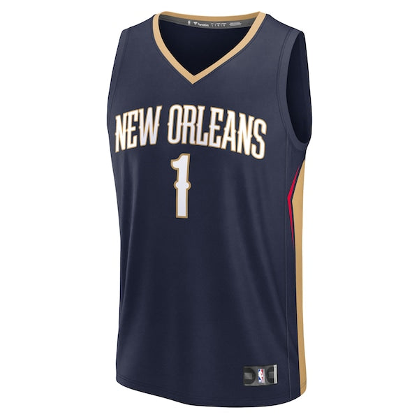 Zion Williamson New Orleans Pelicans Fast Break Replica Player Jersey - Icon Edition - Navy - Image 2