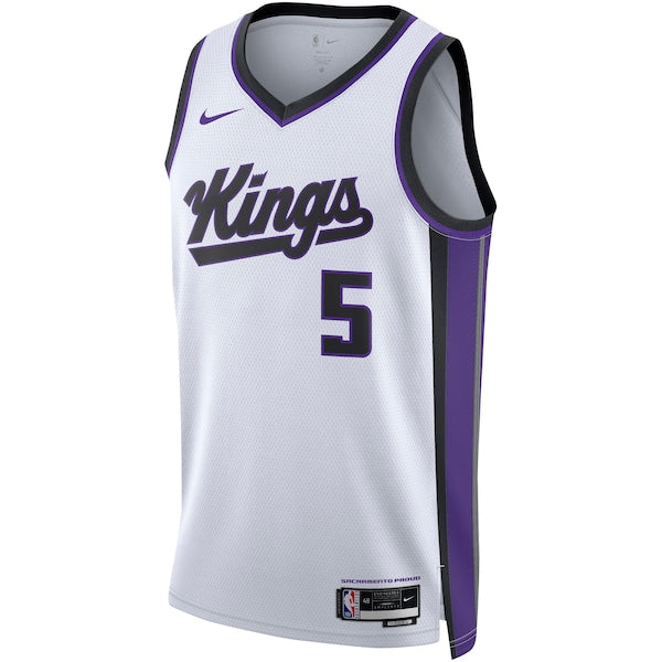 De'Aaron Fox Sacramento Kings Nike Unisex Swingman Jersey - Association Edition - White/Black - Image 3