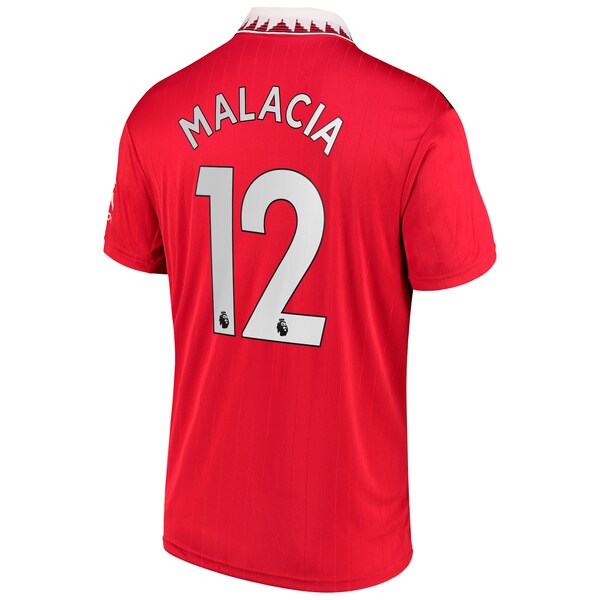 Tyrell Malacia Manchester United adidas 2022/23 Home Replica Player Jersey - Red - Image 3