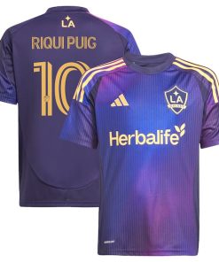 Riqui Puig LA Galaxy adidas Youth 2025 RIZON Replica Player Jersey - Navy