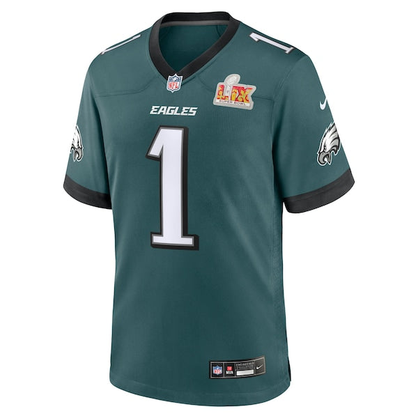 Jalen Hurts Philadelphia Eagles Nike Super Bowl LIX Game Player Jersey - Midnight Green - Image 2