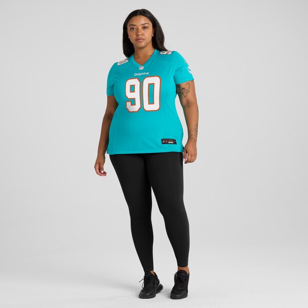 Da'Shawn Hand Miami Dolphins Nike Women's Game Jersey - Aqua - Image 6