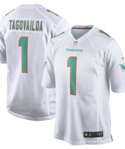 Tua Tagovailoa Miami Dolphins Nike Game Jersey - White/Aqua