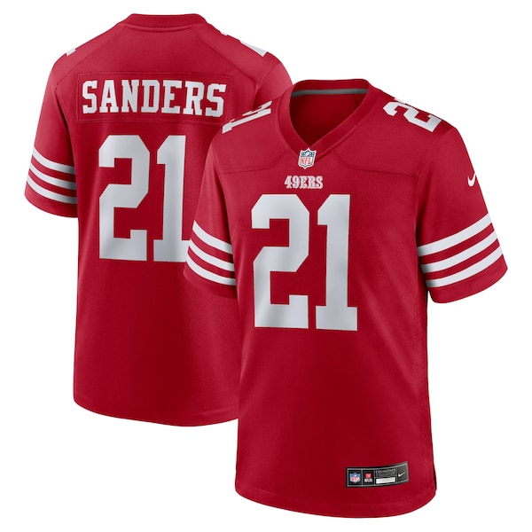 Deion Sanders San Francisco 49ers Nike Team Retired Player Game Jersey - Scarlet