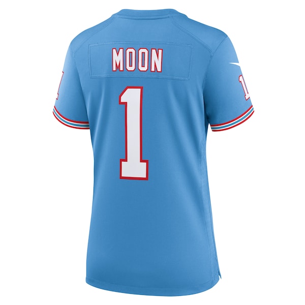 Warren Moon Tennessee Titans Nike Women's Oilers Throwback Retired Player Game Jersey - Light Blue - Image 3