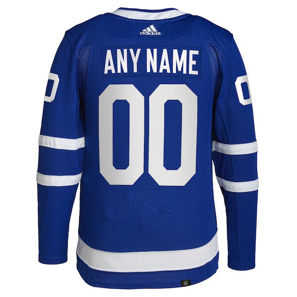 Toronto Maple Leafs adidas Home Primegreen Authentic Custom Jersey - Royal - Image 3