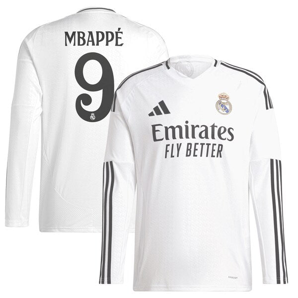 Kylian Mbapp¨¦ Los Merengues adidas 2024/25 Home Replica Long Sleeve Player Jersey - White - Image 2