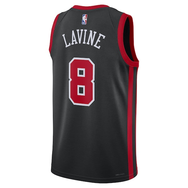 Zach LaVine Chicago Bulls Nike Unisex 2023/24 Swingman Jersey - Black - City Edition - Image 4