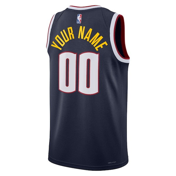 Denver Nuggets Nike Unisex Swingman Custom Jersey Navy - Icon Edition - Image 4
