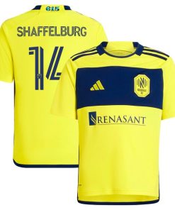 Alternative view of Jacob Shaffelburg Nashville SC adidas Youth 2024 The 615 Kit Replica Player Jersey - Yellow/Black