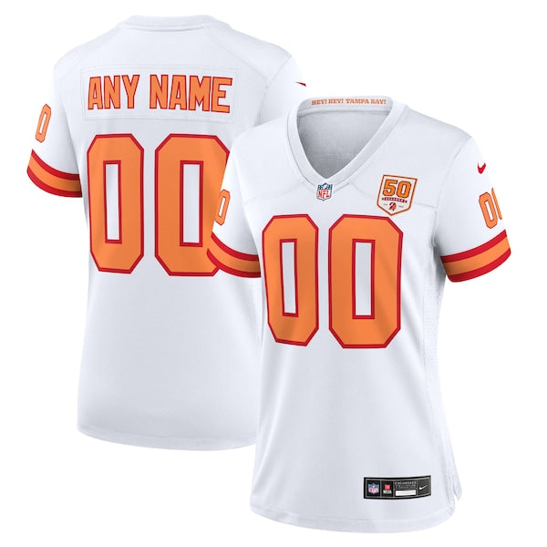 '76 Tampa Bay Buccaneers Nike Women's 50th Season Alternate Custom Game Jersey - White/Red - Image 2