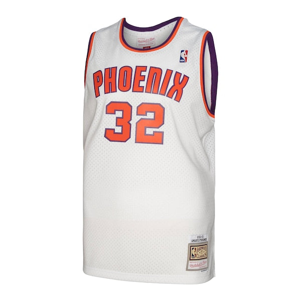 Amar'e Stoudemire Phoenix Suns 2001/02 Hardwood Classics Swingman Jersey - White/Purple - Image 3