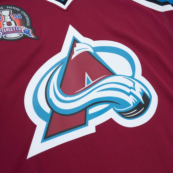 Peter Forsberg Colorado Avalanche 1995/96 Blue Line Player Jersey - Burgundy - Image 4