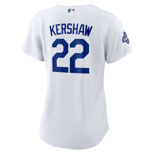 Clayton Kershaw Los Angeles Dodgers Nike Women's Home 2025 World Series Champions Replica Jersey - White - Image 3