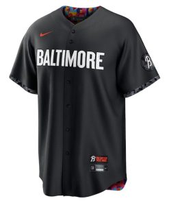 Alternative view of Baltimore Orioles Nike 2023 City Connect Replica Jersey - Black