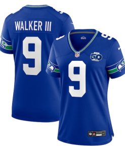 Kenneth Walker III Seattle Seahawks Nike Women's Alternate 2 50th Season Game Jersey - Royal/College Navy
