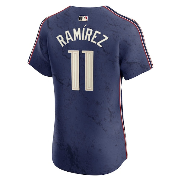 Jos¨¦ Ram¨ªrez Cleveland Guardians Nike City Connect Elite Jersey - Navy - Image 3