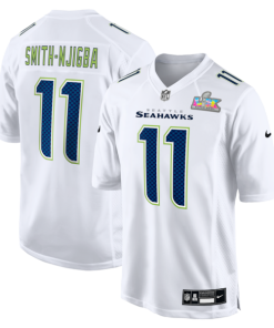 Men's Seattle Seahawks Jaxon Smith-Njigba Nike Super Bowl LX Patch Tundra Fashion Game Jersey - White/Black