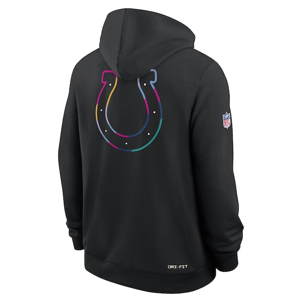 Indianapolis Colts Nike 2025 NFL Crucial Catch Sideline Standard Issue Dri-FIT Hoodie - Black - Image 3