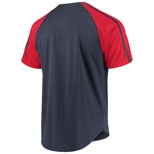 Boston Red Sox Stitches Button-Down Raglan Replica Jersey - Navy - Image 4